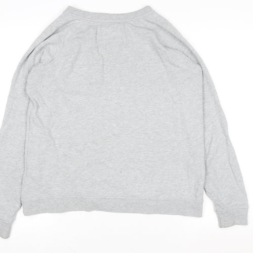 Fat Face Women Grey Cotton Blend Weekend Sweatshirt UK 10