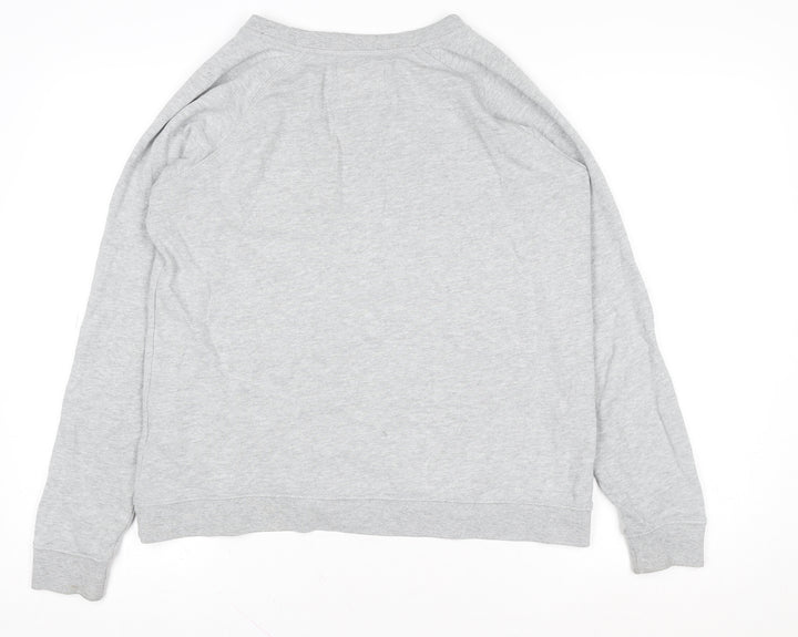 Fat Face Women Grey Cotton Blend Weekend Sweatshirt UK 10