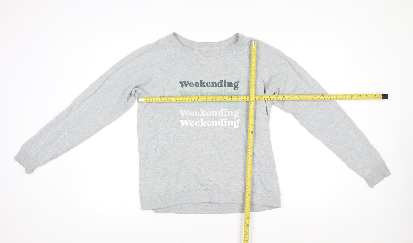 Fat Face Women Grey Cotton Blend Weekend Sweatshirt UK 10