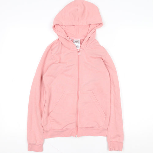 adidas Girls Pink Hooded Full Zip Basic Activewear Jacket 11-12 Years