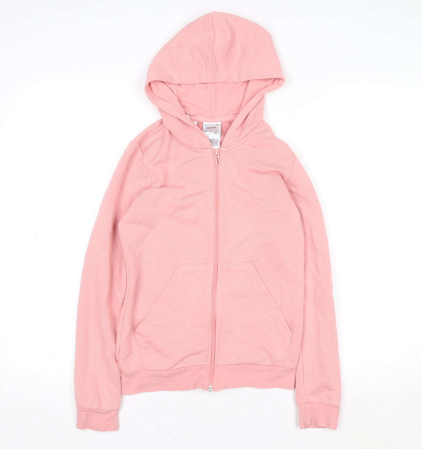 adidas Girls Pink Hooded Full Zip Basic Activewear Jacket 11-12 Years