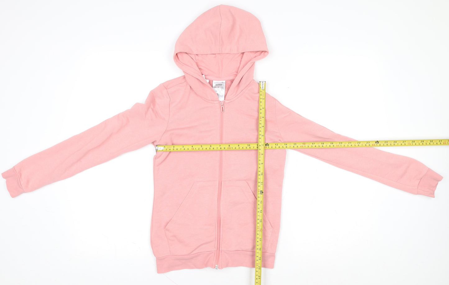 adidas Girls Pink Hooded Full Zip Basic Activewear Jacket 11-12 Years