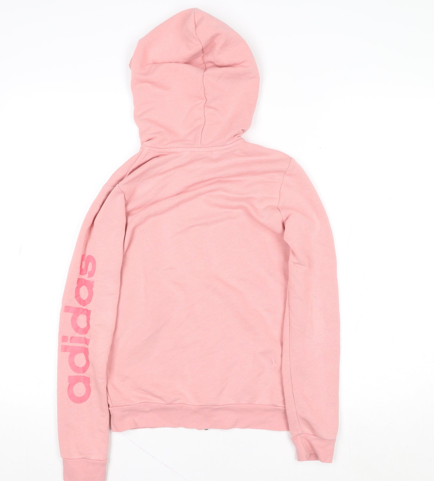 adidas Girls Pink Hooded Full Zip Basic Activewear Jacket 11-12 Years