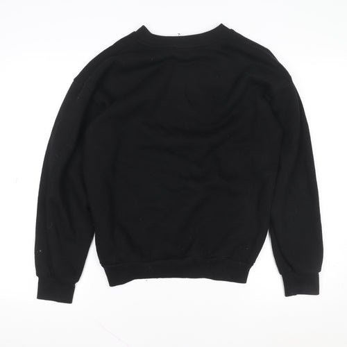 Disney Womens Black Mickey & Co. Crew Neck Pullover Sweatshirt Size S