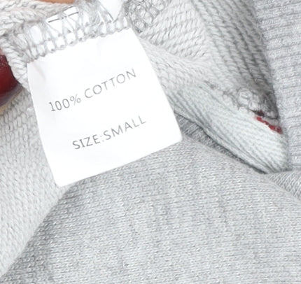 Rose & Rose Women's Grey Embellished Striped Sleeve Sweatshirt Small