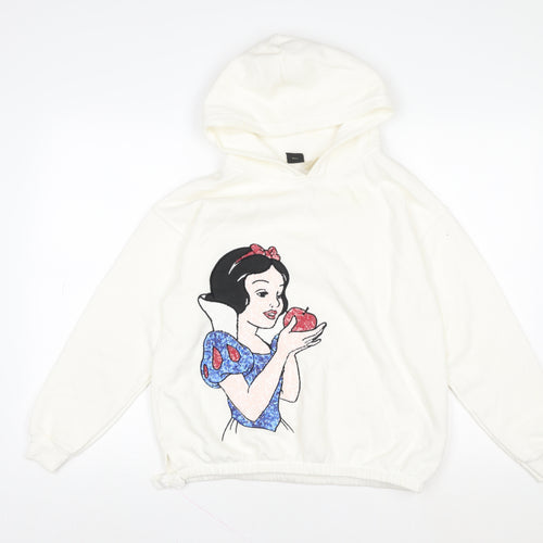 Zara Girls White Snow White Disney Pullover Hoodie 13-14 Years