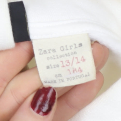 Zara Girls White Snow White Disney Pullover Hoodie 13-14 Years