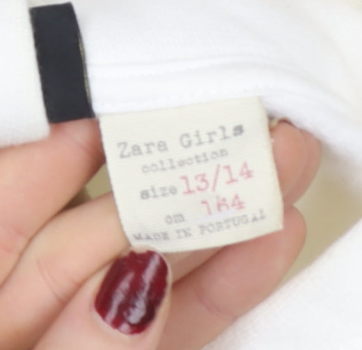 Zara Girls White Snow White Disney Pullover Hoodie 13-14 Years