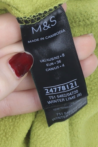 Marks and Spencer Goodmove Green Fleece Full Zip Jacket S