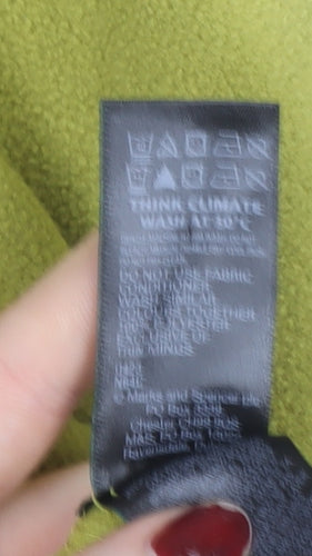 Marks and Spencer Goodmove Green Fleece Full Zip Jacket S