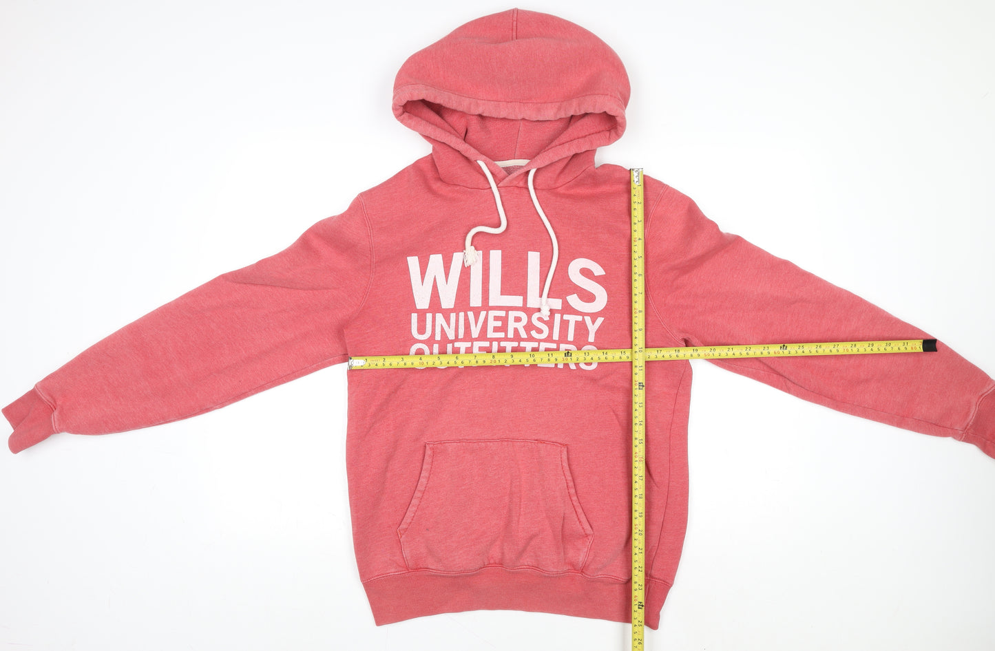 Jack Wills Womens Pink Pullover Hoodie Size M University Logo Cotton Blend