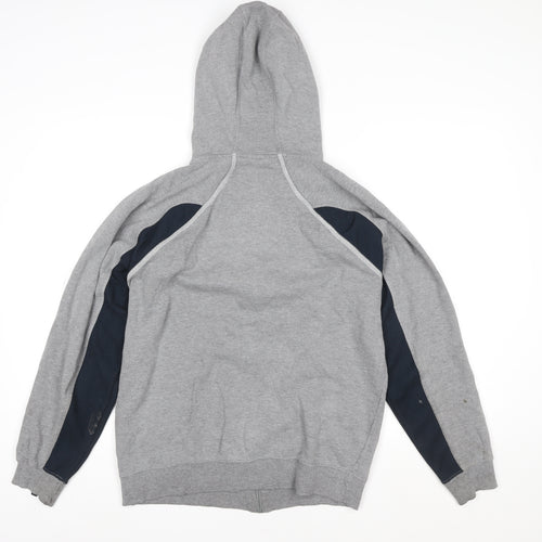 Le Coq Sportif Men's Grey Full Zip Hooded Jacket Size M