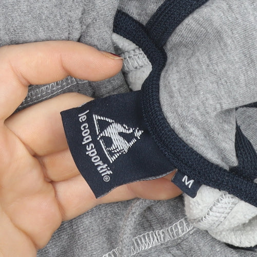 Le Coq Sportif Men's Grey Full Zip Hooded Jacket Size M
