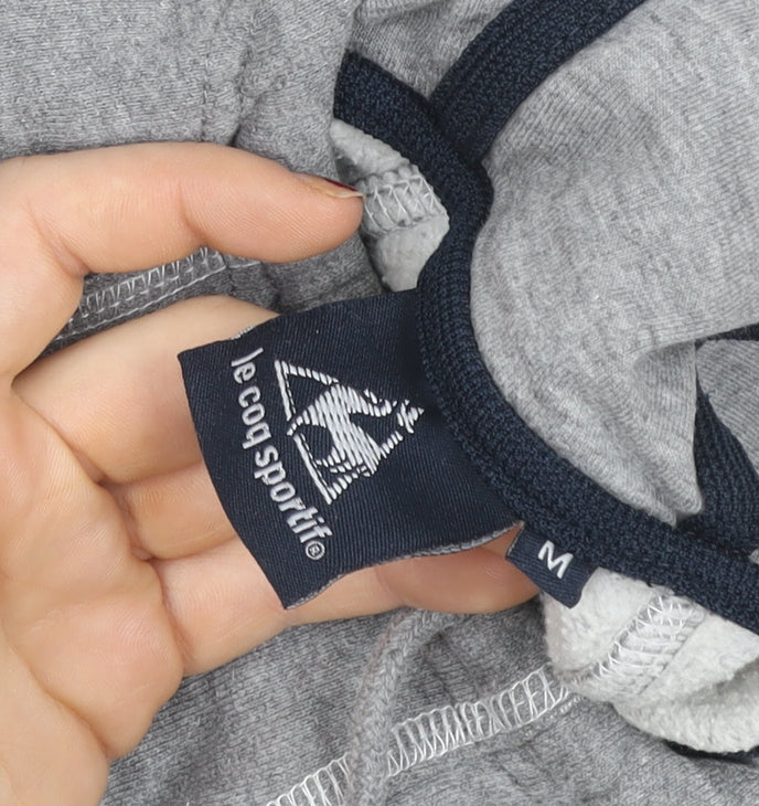 Le Coq Sportif Men's Grey Full Zip Hooded Jacket Size M