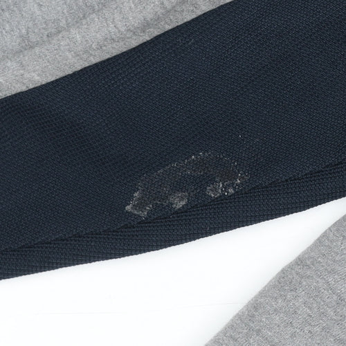 Le Coq Sportif Men's Grey Full Zip Hooded Jacket Size M