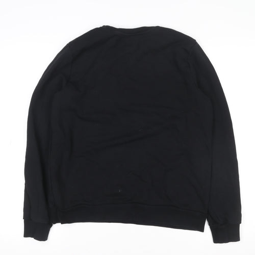 Karl Lagerfeld Men's Black Medium Crew Neck Logo Sweatshirt
