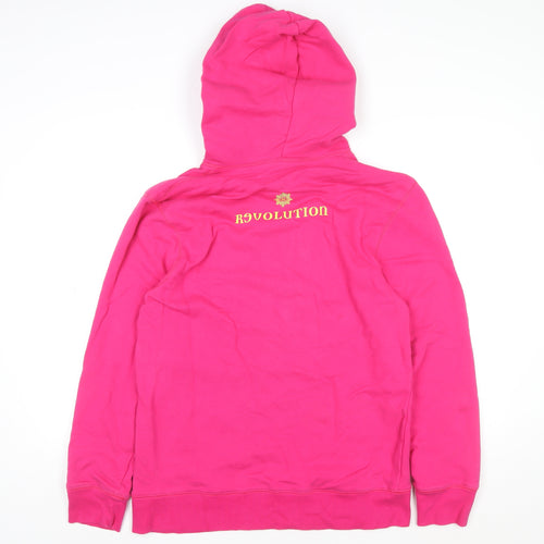 Revolution Women Pink Pullover Hoodie L Graphic Print Vodka Design