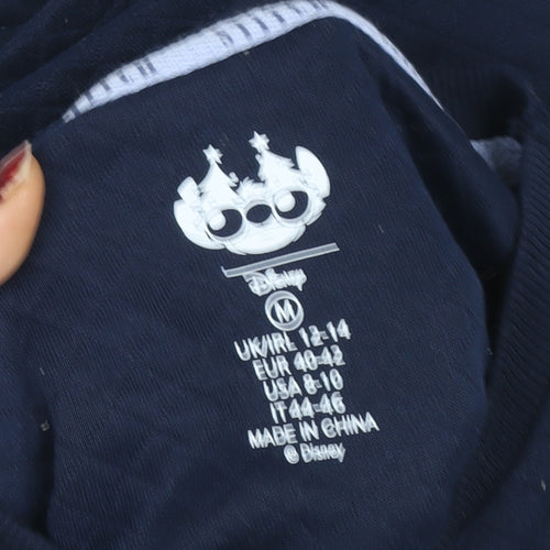 Disney Stitch Navy Christmas Crop Sweatshirt Womens M 12-14 Primark
