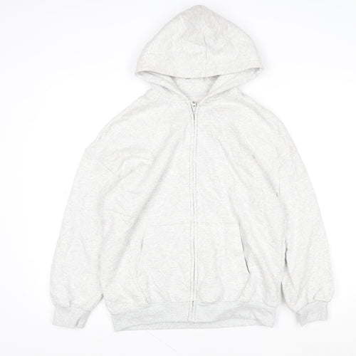 Marks and Spencer Girls Grey Zip Up Hooded Fleece Jacket 13-14 Years