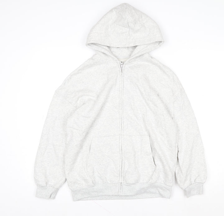 Marks and Spencer Girls Grey Zip Up Hooded Fleece Jacket 13-14 Years
