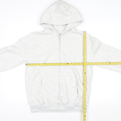 Marks and Spencer Girls Grey Zip Up Hooded Fleece Jacket 13-14 Years