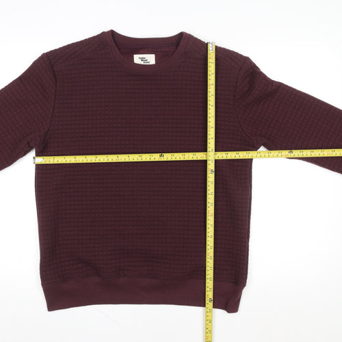 Cedar Wood State Women's Red Waffle-Knit Pullover Jumper Size M