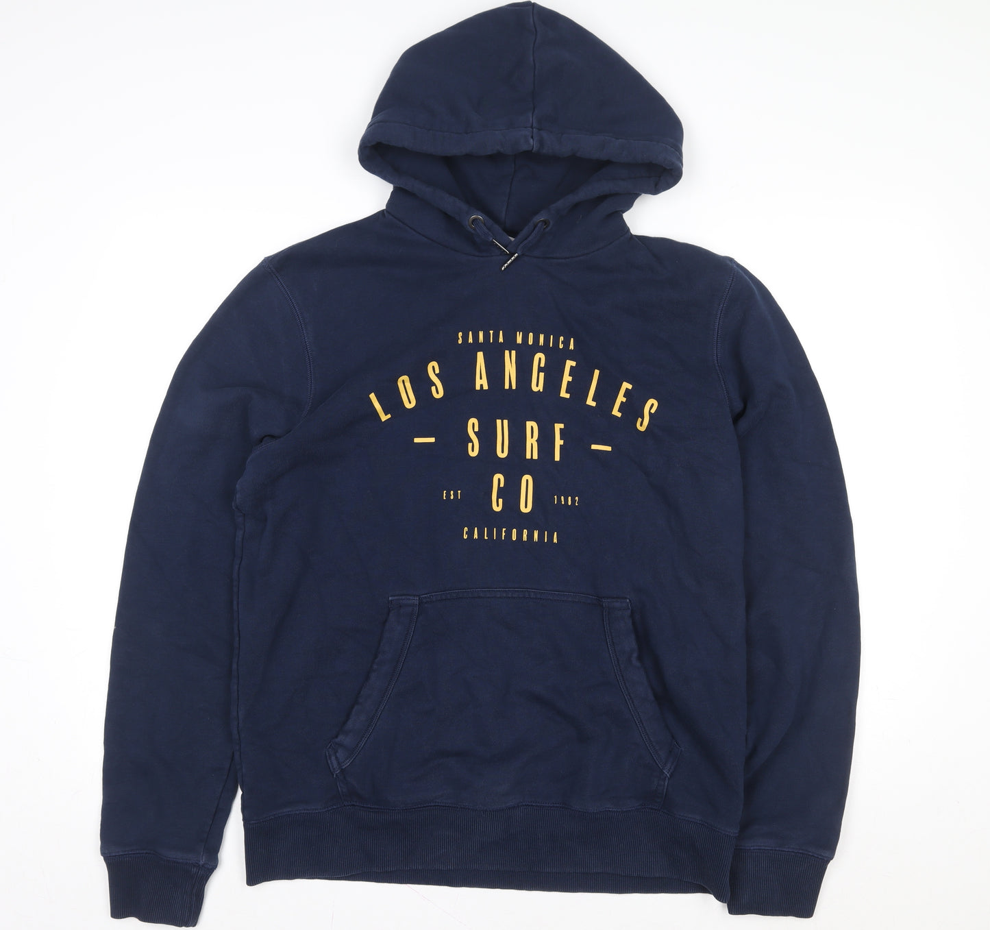 Next Men’s Blue Pullover Hoodie L Los Angeles Surf Graphic Cotton