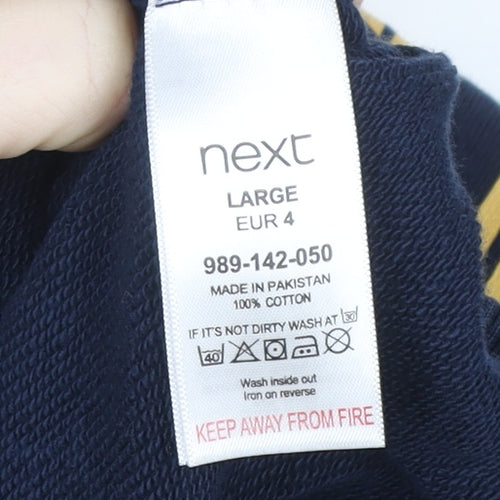 Next Men’s Blue Pullover Hoodie L Los Angeles Surf Graphic Cotton