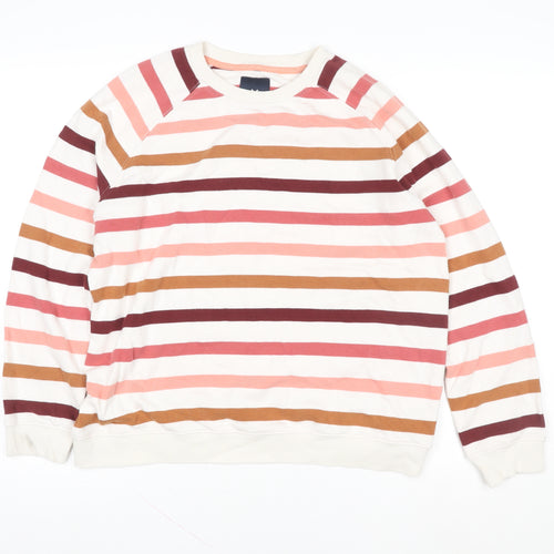 Crew Clothing Company Womens Multi Stripe Cotton Sweatshirt Size 14