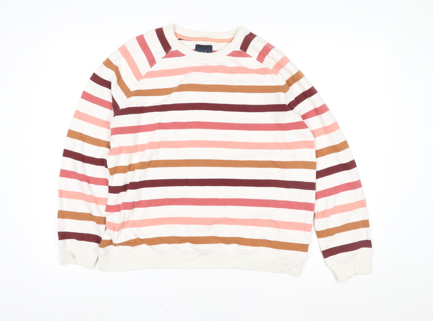 Crew Clothing Company Womens Multi Stripe Cotton Sweatshirt Size 14