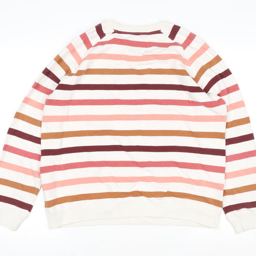 Crew Clothing Company Womens Multi Stripe Cotton Sweatshirt Size 14