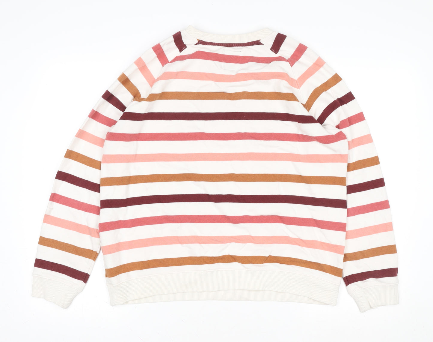 Crew Clothing Company Womens Multi Stripe Cotton Sweatshirt Size 14