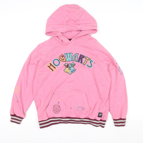Marks and Spencer Girls Pink Harry Potter Hogwarts Pullover Hoodie 10-11 Years