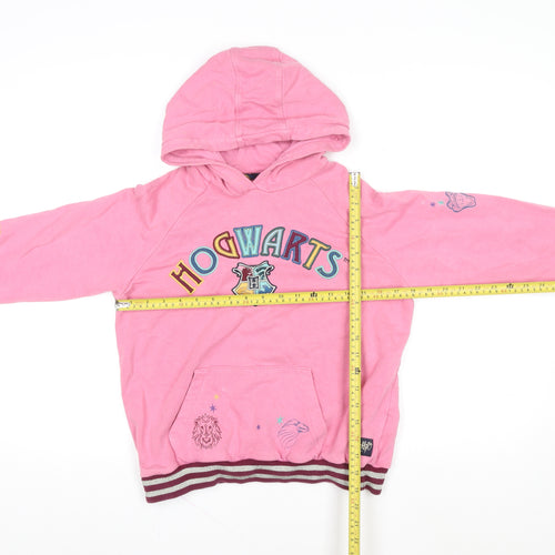 Marks and Spencer Girls Pink Harry Potter Hogwarts Pullover Hoodie 10-11 Years