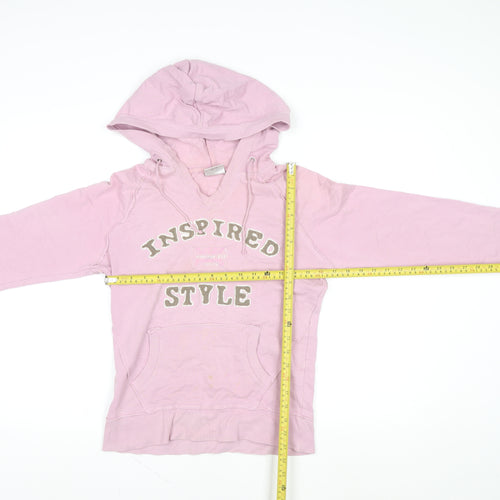Next Women’s Pink Hooded Basic Jacket UK 10 Cotton Blend