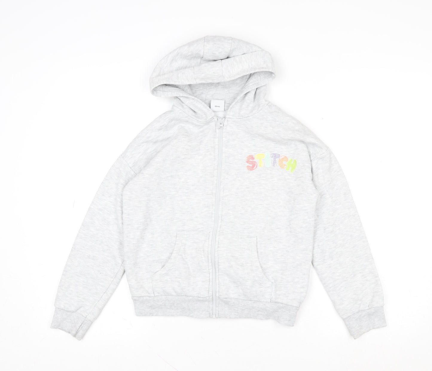 Disney Stitch Girls Grey Full Zip Hoodie by George Age 6-9 Years