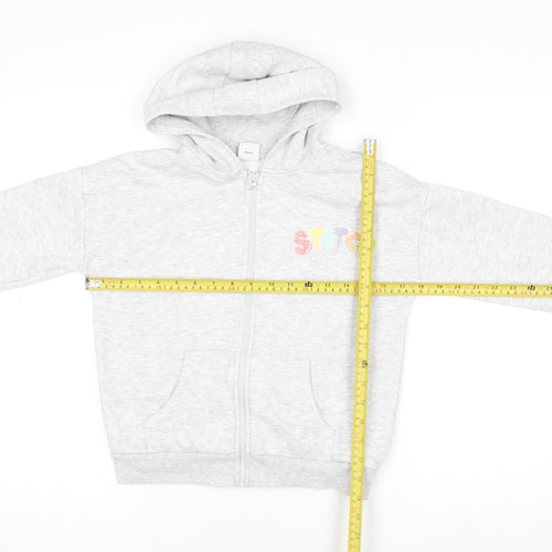Disney Stitch Girls Grey Full Zip Hoodie by George Age 6-9 Years