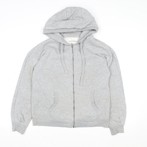 Next Womens Grey Full Zip Hooded Basic Jacket Size Small