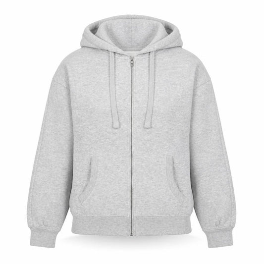Front view of Next women’s grey full zip hooded basic jacket size small