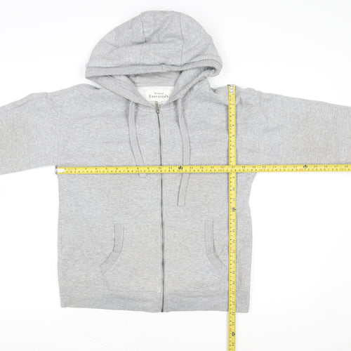 Next Womens Grey Full Zip Hooded Basic Jacket Size Small