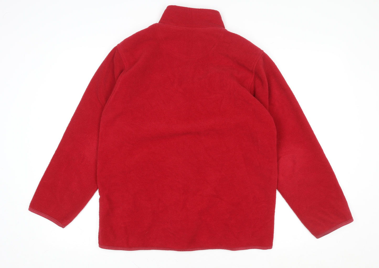 EWM Womens Red Fleece Full Zip Jacket Size S 10-12