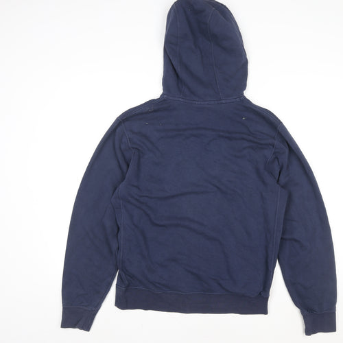 Nike Men's Blue Pullover Hoodie Small Sportswear Logo Fleece