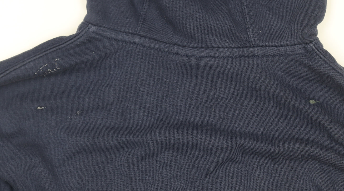 Nike Men's Blue Pullover Hoodie Small Sportswear Logo Fleece