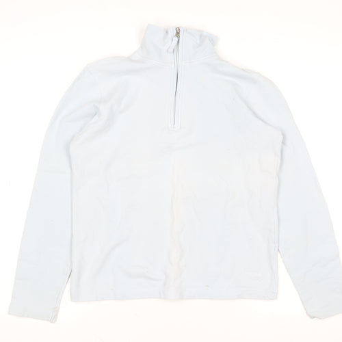 TAGG Women's Blue 1/4 Zip Lightweight Cotton Blend Activewear Jacket S