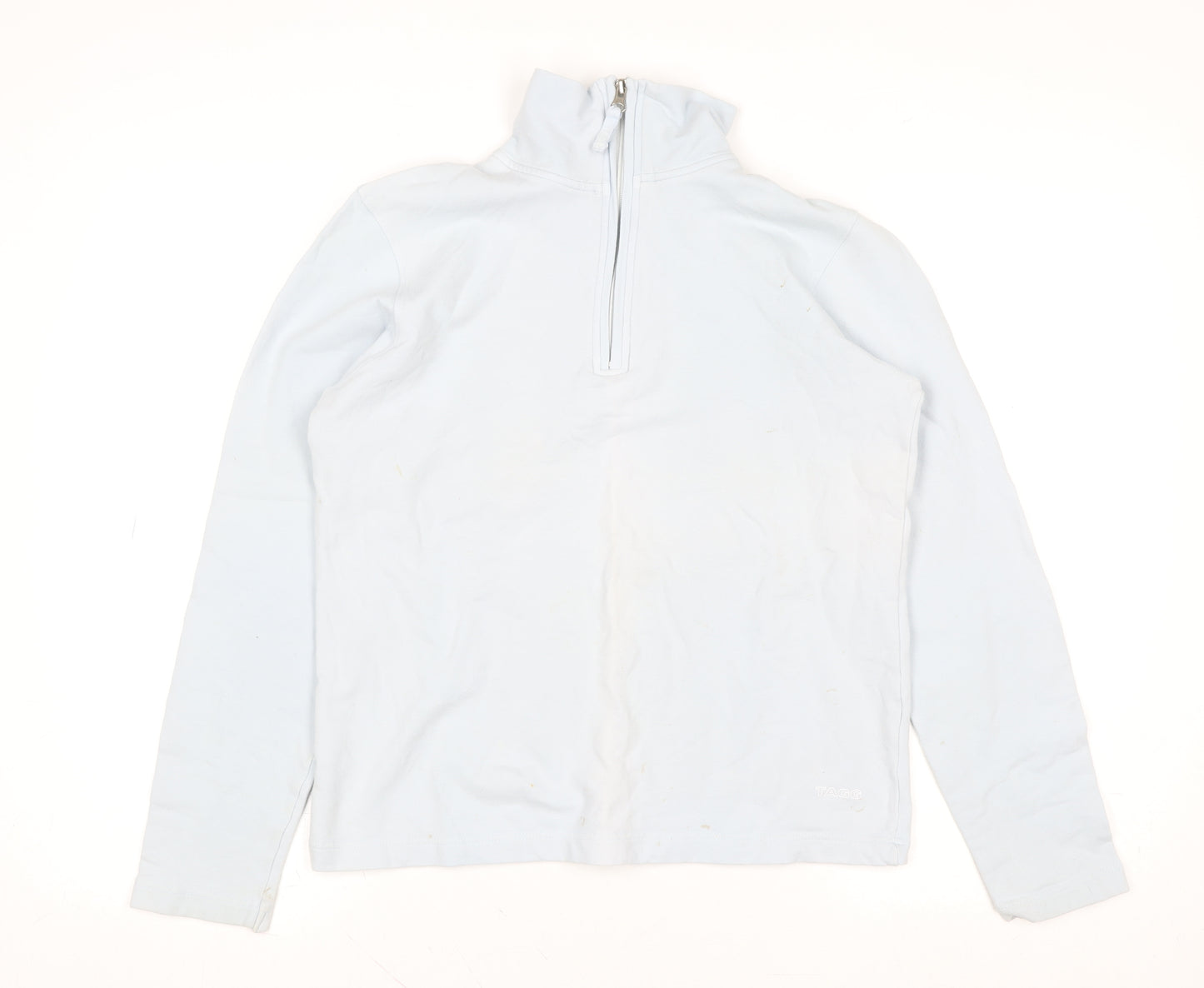 TAGG Women's Blue 1/4 Zip Lightweight Cotton Blend Activewear Jacket S