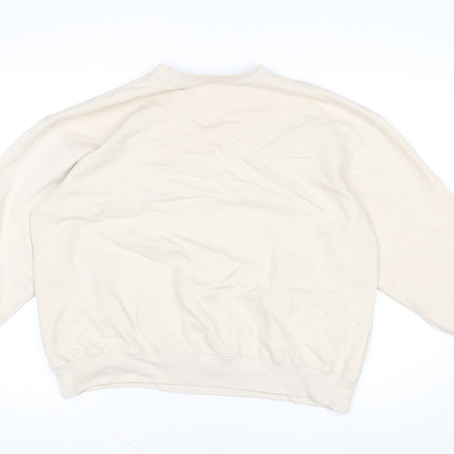 Pull&Bear Teen Beige NYC Graphic Pullover Sweatshirt Size M