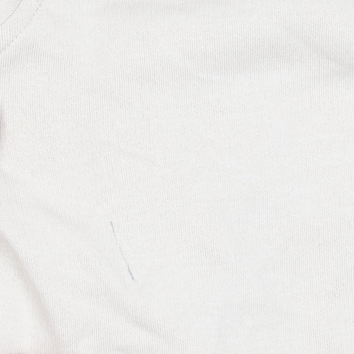 EWM Pure Classics Women's Beige Embroidered Henley Sweatshirt Size L 18-20