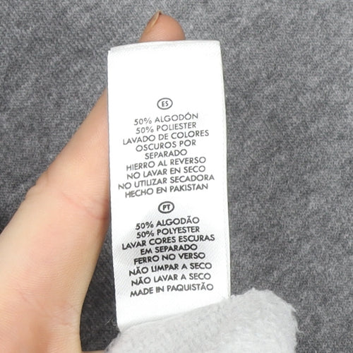 Voi Jeans Women’s Grey Polka Dot Lined Pullover Hoodie Size 14