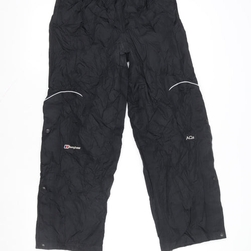 Berghaus Boys Black 13 Years Waterproof Rain Trousers Elastic Waist