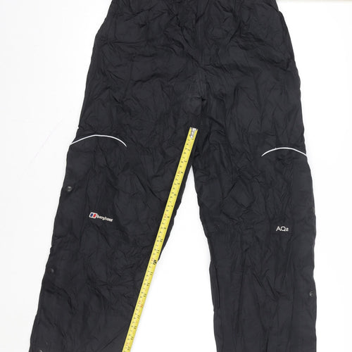 Berghaus Boys Black 13 Years Waterproof Rain Trousers Elastic Waist